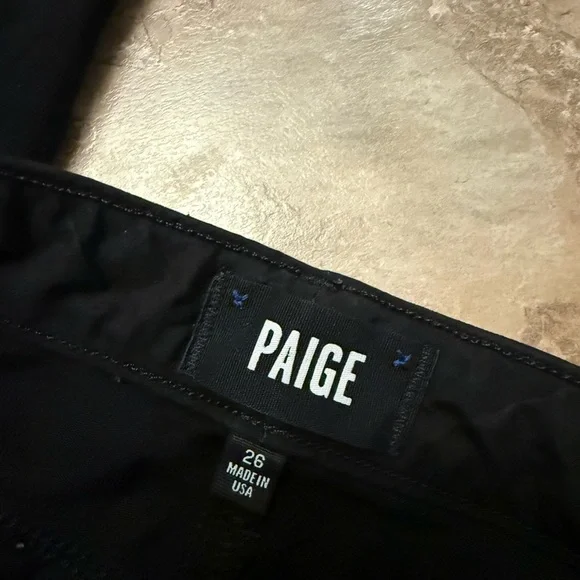 PAIGE Hoxton Ultra Skinny Pants Black Women’s Size 26 Made in USA - Picture 5 of 6